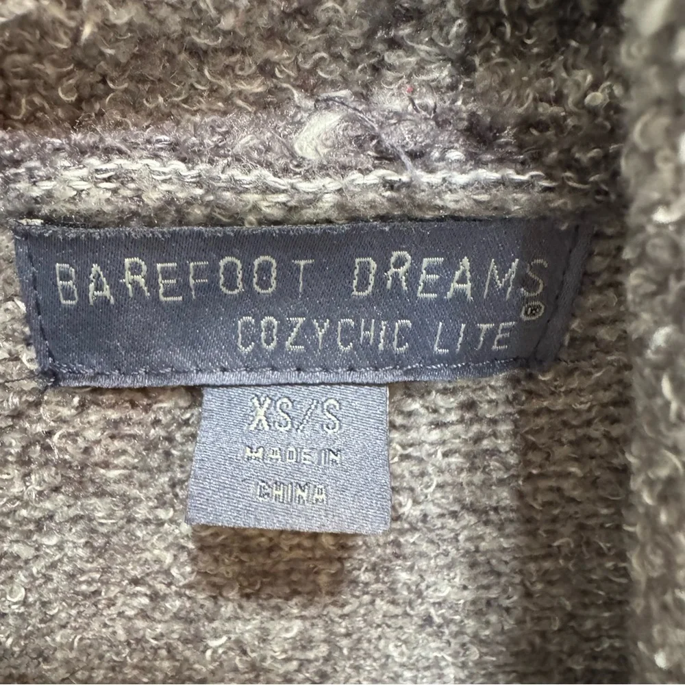 Barefoot Dreams Cardigan Womens XS/S Gray Open Front Cozychic Lite Jacket Cozy